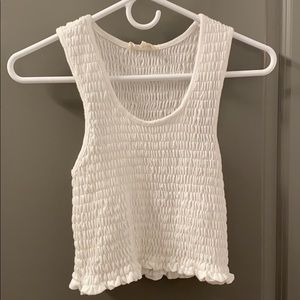 White cropped tank